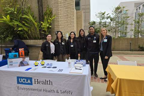 UCLA Health Environmental Safety team during take down tobacco event. 