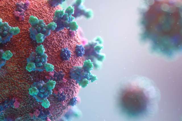 COVID-19 virus in microscopic form