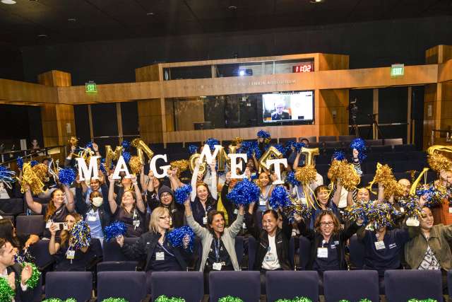 Resnick Neuropsychiatric Hospital nurses gather at Tamkin Auditorium to celebrate their second Magnet designation.