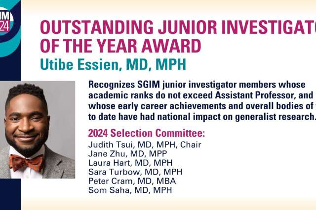 Dr. Utibe Essien SGIM 2024 Award