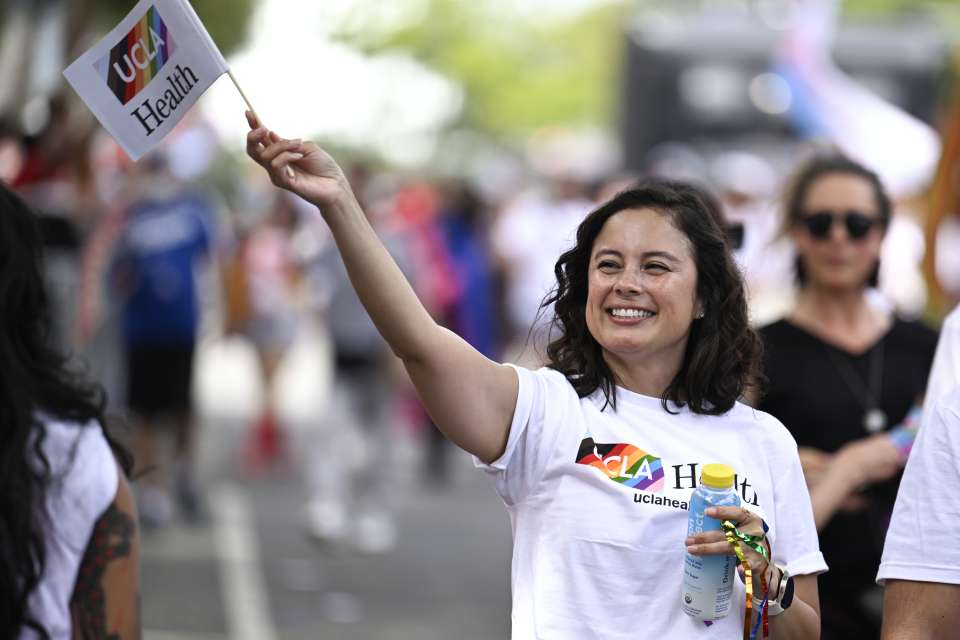 UCLA Health staff participate in Pride activities.