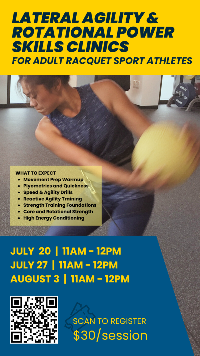 Flyer of Saturday Agility Clinics for Adult Athletes