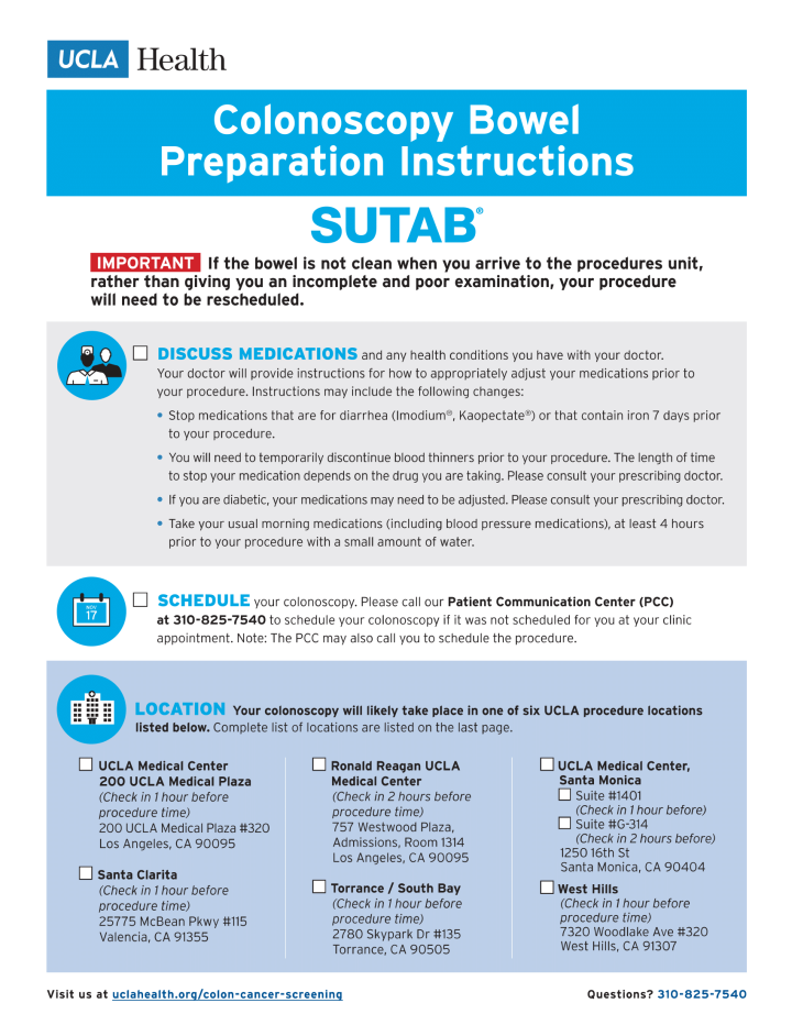 Colonoscopy Prep UCLA Health