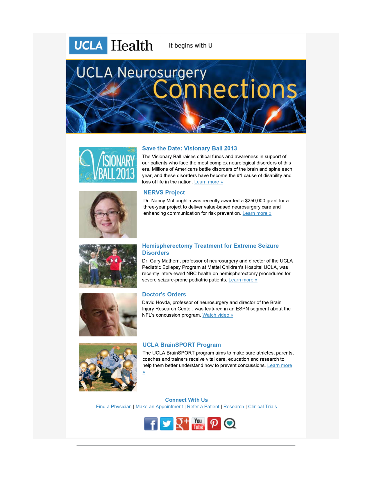 eNewsletters Neurosurgery UCLA Health