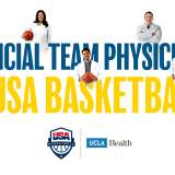 Five UCLA doctors are shown as the Official Team Physicians of USA Basketball