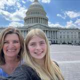 Jenni Balck and her daughter, Brooke, in Washington, DC, with the Capitol building in the background