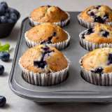 High Protein Blueberry Muffins in Muffin Tin