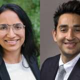 Headshots of Dr. Aparna Bhaduri and Dr. Kunal Patel. 